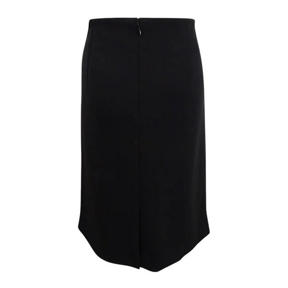 DKNY Black And Gold Asymmetrical Border-Print Wrap Skirt Size 2 NWT - Picture 5 of 7